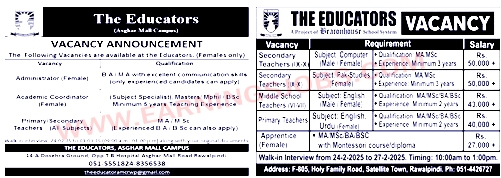 The Educators School Jobs 2025