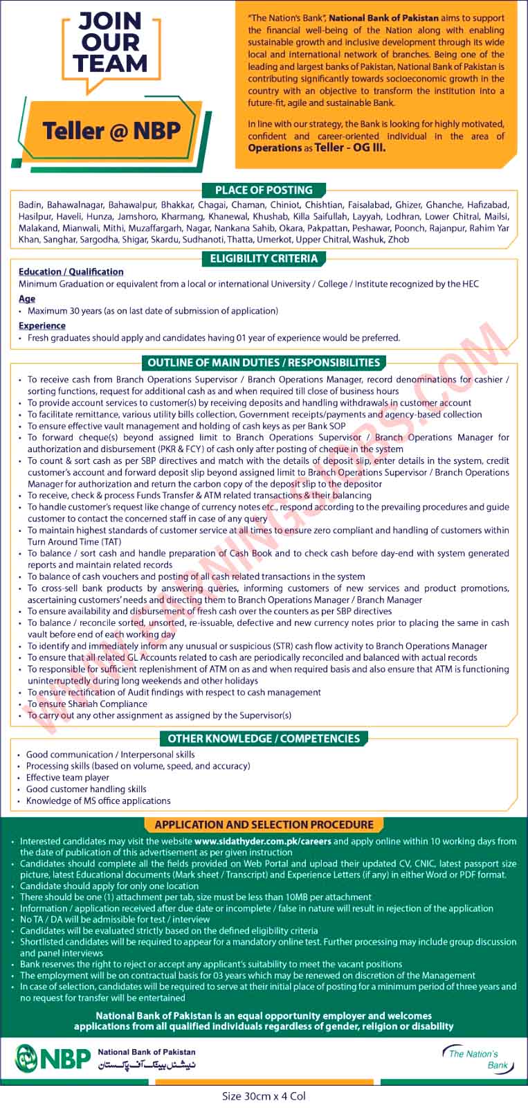 NBP Jobs 2025